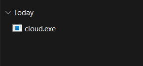The same binary renamed to cloud.exe